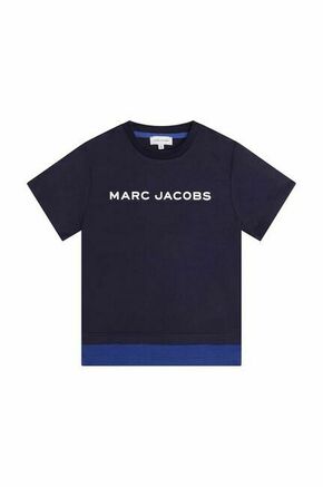 Otroška bombažna kratka majica Marc Jacobs mornarsko modra barva - mornarsko modra. Otroške kratka majica iz kolekcije Marc Jacobs