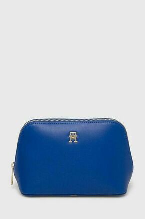 Kozmetična torbica Tommy Hilfiger - modra. Kozmetična torbica iz kolekcije Tommy Hilfiger. Model izdelan iz ekološkega usnja.