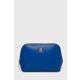 Kozmetična torbica Tommy Hilfiger - modra. Kozmetična torbica iz kolekcije Tommy Hilfiger. Model izdelan iz ekološkega usnja.