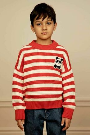 Otroški bombažen pulover Mini Rodini - pisana. Otroški Pulover iz kolekcije Mini Rodini. Model z okroglim izrezom