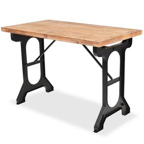 Greatstore Jedilna miza s površino iz masivnega jelševega lesa 122x65x82 cm
