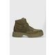 Čevlji iz semiša HUGO Denzel moški, zelena barva, 50497791 - zelena. Čevlji iz kolekcije HUGO. Model je izdelan iz semiš usnja. Model z gumijastim podplatom, ki je trpežen in odporen na poškodbe.