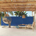 Greatstore Zložljiva stranska tenda za teraso 160x500 cm modra
