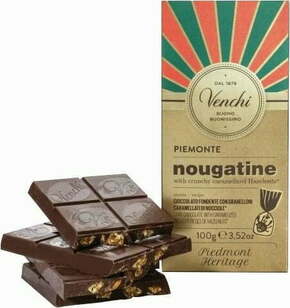 Venchi Nougatine ploščica temne čokolade z lešniki - 100 g