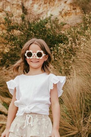 Otroška sončna očala Elle Porte bež barva - bež. Sončna očala iz kolekcije Elle Porte. Model z enobarvnimi stekli in okvirji iz plastike. Ima filter UV 400.