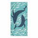 Modra brisača za plažo 90x180 cm Dolphin - DecoKing