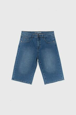 Otroške kratke hlače Guess - modra. Otroško kratke hlače iz kolekcije Guess. Model izdelan iz denima.