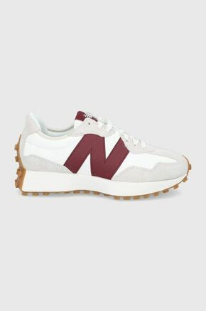 Čevlji New Balance bela barva - bela. Čevlji iz kolekcije New Balance. Model izdelan iz naravnega usnja.