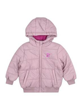 Otroška jakna Fila roza barva - roza. Otroška Jakna iz kolekcije Fila. Delno podloženi model izdelan iz prešitega materiala.