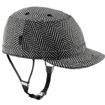 WEBHIDDENBRAND Smart Two Paris Herringbone pokrivalo za čelado, L 55-59 cm, črno/belo