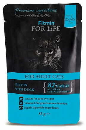 Fitmin mačja hrana v vrečki Cat pouch adult duck
