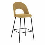 Gorčično rumeni barski stoli v kompletu 4 ks (višina sedeža 63 cm) Mahalia – Kave Home