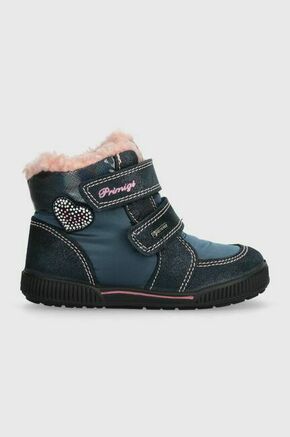 Otroški zimski škornji Primigi - modra. Zimski čevlji iz kolekcije Primigi. Podloženi model izdelan iz kombinacije tekstilnega materiala in semiš usnja.