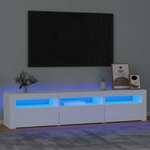 Vidaxl TV omarica z LED lučkami bela 180x35x40 cm