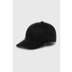 Bombažna bejzbolska kapa Emporio Armani Underwear črna barva - črna. Kapa s šiltom vrste baseball iz kolekcije Emporio Armani Underwear. Model izdelan iz materiala z nalepko.