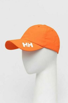 Kapa s šiltom Helly Hansen oranžna barva - oranžna. Kapa s šiltom vrste baseball iz kolekcije Helly Hansen. Model izdelan iz tkanine s potiskom.