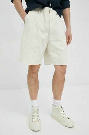 Kratke hlače iz mešanice lana Levi's bež barva - bež. Kratke hlače iz kolekcije Levi's. Model izdelan iz tanke