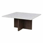 Belo-rjava mizica iz marmorja 90x90 cm Brooksville - Rowico