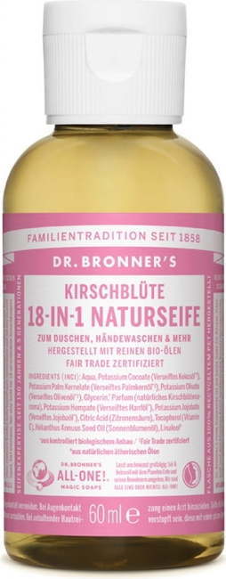 "Dr. Bronner's 18in1 naravno milo češnjev cvet - 60 ml"