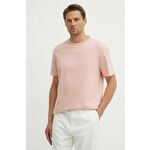 Bombažna kratka majica Polo Ralph Lauren moška, roza barva, 710916698 - roza. Kratka majica iz kolekcije Polo Ralph Lauren, izdelana iz elastične pletenine. Model iz izjemno udobne bombažne tkanine.
