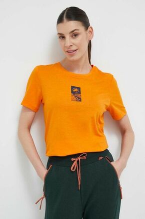 Športna kratka majica Mammut Core Emblem oranžna barva - oranžna. Športna kratka majica iz kolekcije Mammut. Model izdelan iz hitrosušečega materiala.