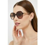 Sončna očala Tommy Hilfiger ženski, rjava barva - rjava. Sončna očala iz kolekcije Tommy Hilfiger. Model s enobarvnimi stekli in okvirji iz plastike. Ima filter UV 400.