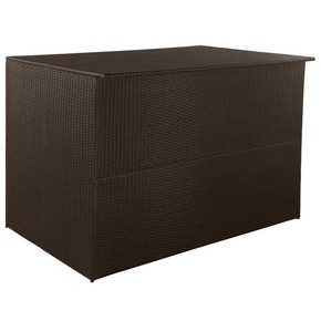 VidaXL Zunanja škatla za shranjevanje poli ratan 150x100x100 cm rjava