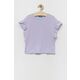 Kratka majica s primesjo lanu United Colors of Benetton vijolična barva - vijolična. Otroške lahkotna kratka majica iz kolekcije United Colors of Benetton. Model izdelan iz izjemno udobne pletenine. Model iz zračne tkanine z visoko vsebnostjo lanu.