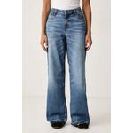 Guess Jeans kavbojke s širokimi hlačnicami ženske modra W6BA18.D1795