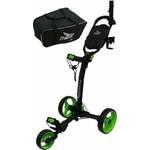 Axglo TriLite 3-Wheel Trolley SET Black/Green Ročni voziček za golf