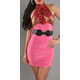 Amiatex Ženska obleka 77225, roza, UNIVERZáLNí