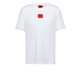 Bombažen t-shirt HUGO bela barva - bela. T-shirt iz kolekcije HUGO. Model izdelan iz tanke, elastične pletenine.
