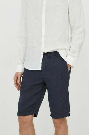 Lanene kratke hlače Bomboogie mornarsko modra barva - mornarsko modra. Kratke hlače iz kolekcije Bomboogie. Model izdelan iz gladke tkanine. Model iz zračne lanene tkanine.