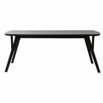 Črna jedilna miza z mizno ploščo iz akacije 100x220 cm Quenza – Light &amp; Living