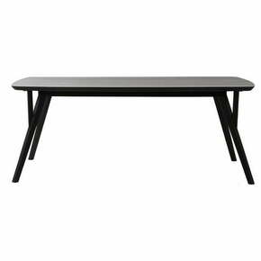 Črna jedilna miza z mizno ploščo iz akacije 100x220 cm Quenza – Light &amp; Living