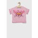 Otroška bombažna kratka majica Desigual Pink Panther roza barva - roza. Otroška kratka majica iz kolekcije Desigual. Model izdelan iz tanke, rahlo elastične pletenine.