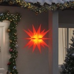 Vidaxl Svetilka v obliki zvezde LED zložljiva rdeča 100 cm