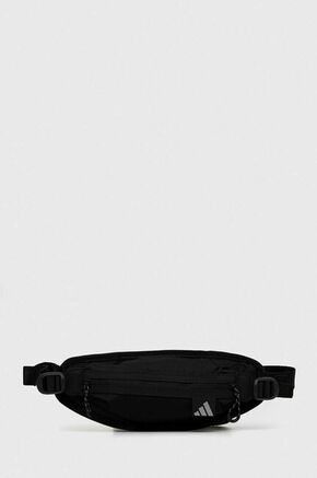 Športna torbica za okrog pasu adidas Performance črna barva - črna. Športna torbica za okrog pasu iz kolekcije adidas Performance. Model narejen iz trpežnega materiala z odsevnimi elementi.