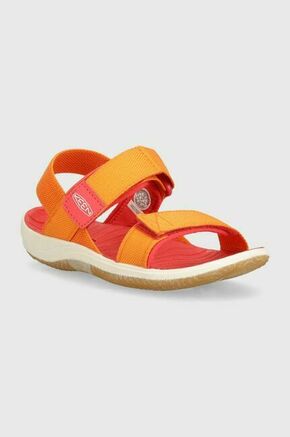 Otroški sandali Keen ELLE BACKSTRAP oranžna barva - oranžna. Otroški sandali iz kolekcije Keen. Model je izdelan iz kombinacije tekstilnega materiala in ekološkega usnja. Model z mehkim