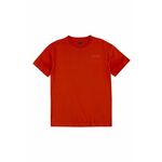 Levi's bombažna otroška majica - rdeča. T-shirt otrocih iz zbirke Levi's. Model narejen iz tanka, rahlo elastična tkanina.