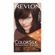 Revlon Colorsilk Beautiful Color odtenek 32 Dark Mahogany Brown darilni set barva za lase Colorsilk Beautiful Color 59,1 ml + razvijalec barve 59,1 ml + balzam 11,8 ml + rokavice