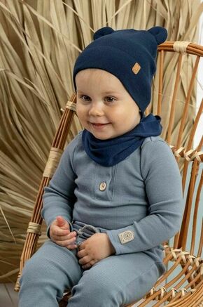 Otroška bombažna kapa Jamiks TOMAR - modra. Otroška kapa iz kolekcije Jamiks. Model izdelan iz bombažne pletenine.