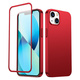 slomart joyroom 360 full case ohišje za iphone 13 zadnja in sprednja stran + kaljeno steklo rdeče (jr-bp927 red)