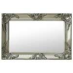 shumee Stensko ogledalo v baročnem stilu 60x40 cm srebrno