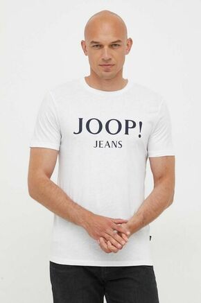 Bombažna kratka majica Joop! bela barva - bela. Lahkotna majica iz kolekcije Joop!. Model izdelan iz tanke