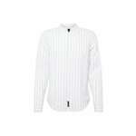 Lanena srajca Hollister Co. bela barva - bela. Srajca iz kolekcije Hollister Co., izdelana iz vzorčaste tkanine. Model iz zračne tkanine z visoko vsebnostjo lanu.