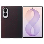 Ovitek Samsung karbonski ovitek z magnetom za Galaxy Z Fold 8, rdeč