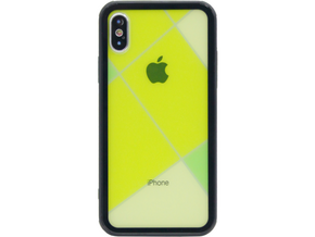 Chameleon Apple iPhone X/XS - Ovitek iz gume in stekla (TPUG) - Yellow Net