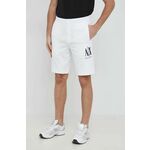 Kratke hlače Armani Exchange moški, bela barva - bela. Kratke hlače iz kolekcije Armani Exchange. Model izdelan iz pletenine.