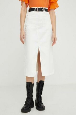 Jeans krilo Answear Lab bela barva - bela. Krilo iz kolekcije Answear Lab